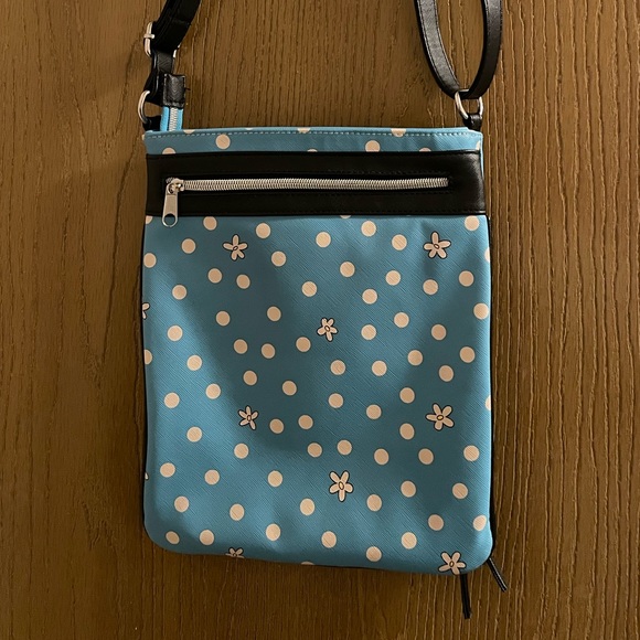 Disney World Minnie Mouse Blue Embroidered Crossbody - Picture 3 of 5